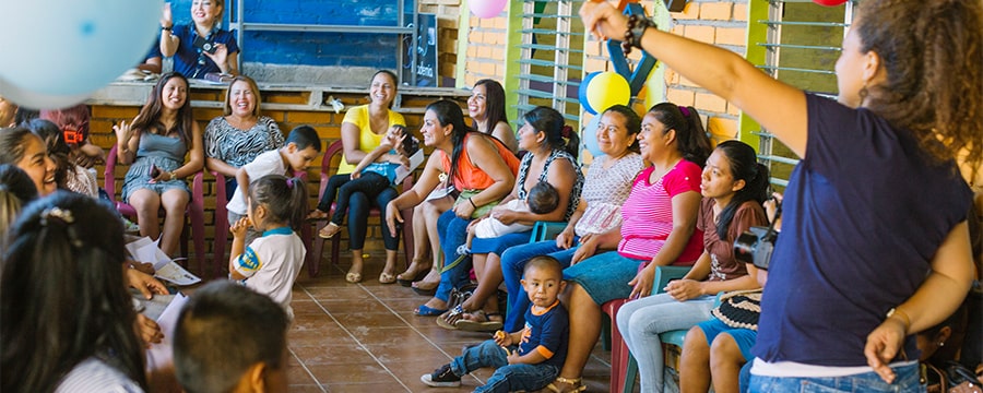 Large group of women at a Women's Empowerment training